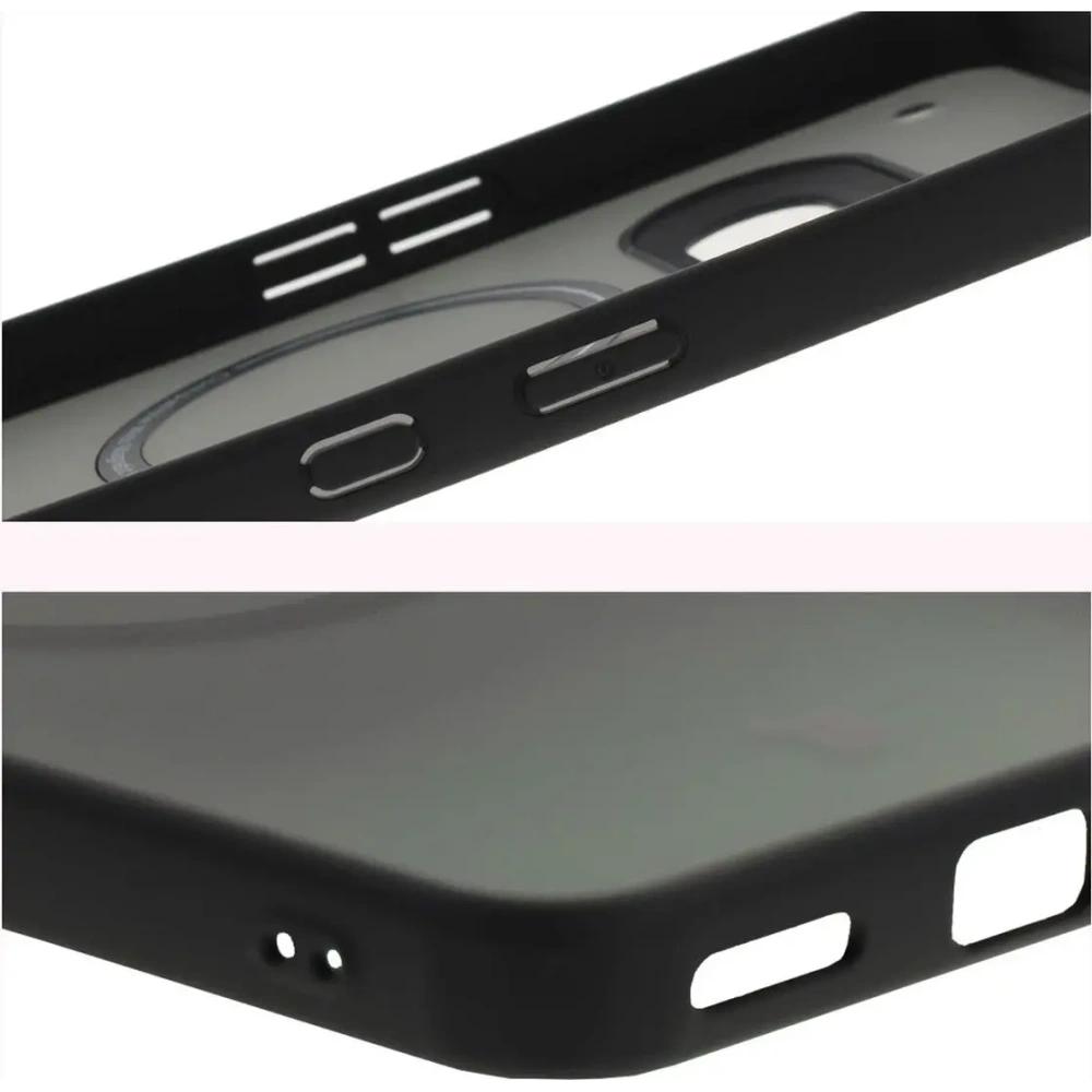 Etui z pierścieniem magnetycznym Bizon Case MatteO do Nothing Phone (3a) przydymione-czarne