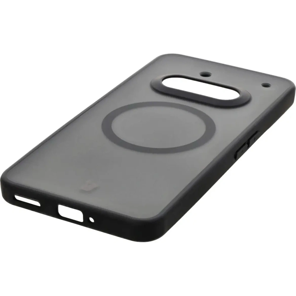 Etui z pierścieniem magnetycznym Bizon Case MatteO do Nothing Phone (3a) przydymione-czarne