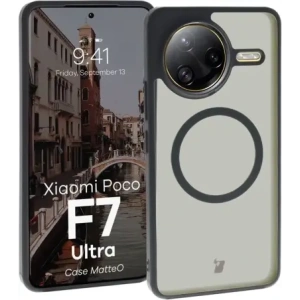 Kup Etui z pierścieniem magnetycznym Bizon Case MatteO do Xiaomi Poco F7 Ultra przydymione-czarne - BIZ9070 - {ean13} - Sklep Home Screen