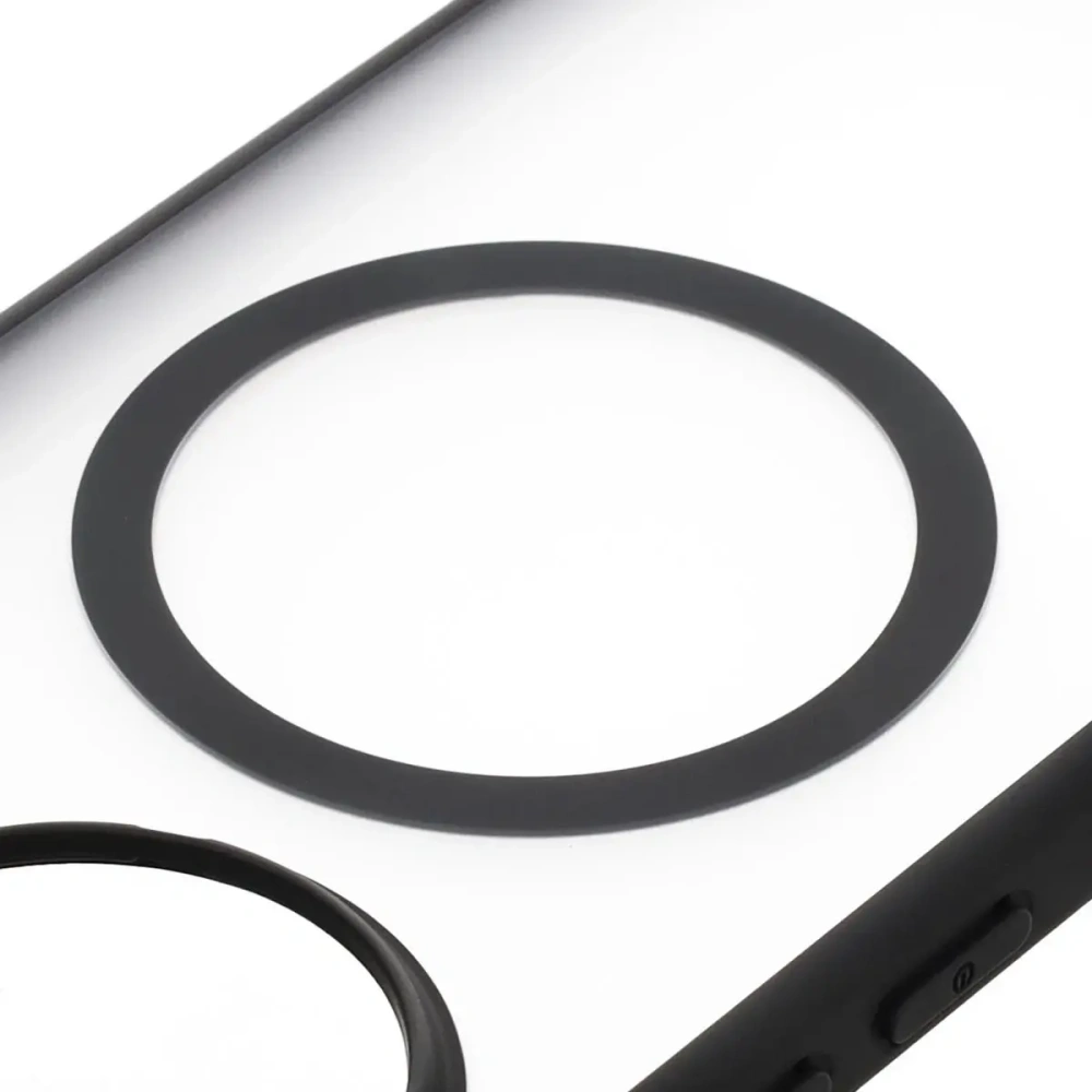 Etui z pierścieniem magnetycznym Bizon Case MatteO do Xiaomi Poco F7 Ultra przydymione-czarne