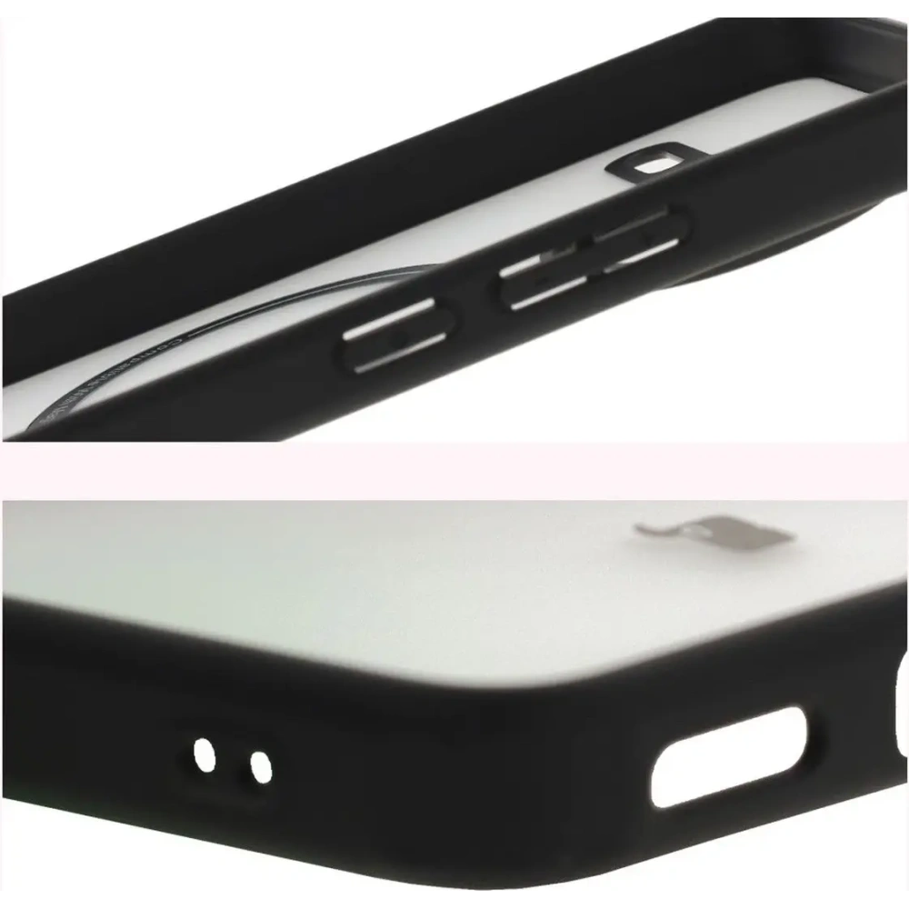 Etui z pierścieniem magnetycznym Bizon Case MatteO do Xiaomi Poco F7 Ultra przydymione-czarne