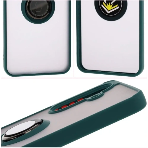 Buy Bizon Case Hybrid Ring Samsung Galaxy A36 5G smoky with a dark green frame - BIZ9071 - {ean13} - Home Screen Store Europe