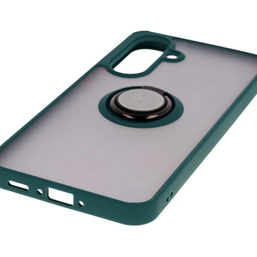 Buy Bizon Case Hybrid Ring Samsung Galaxy A36 5G smoky with a dark green frame - BIZ9071 - {ean13} - Home Screen Store Europe
