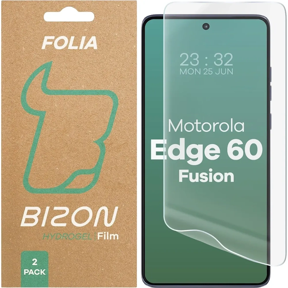 Folia hydrożelowa na ekran Bizon Glass Hydrogel Front do Motorola Edge 60 Fusion / Edge 60 [2 PACK]