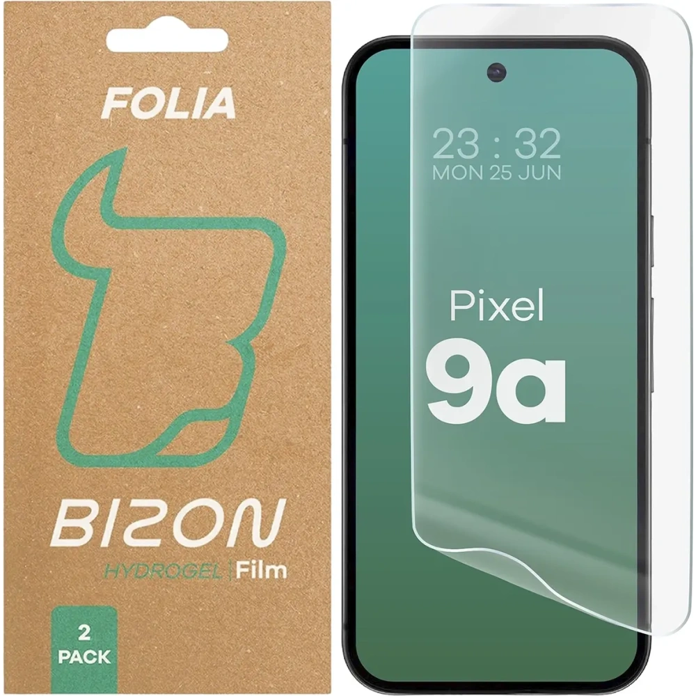 Folia hydrożelowa na ekran Bizon Glass Hydrogel Front do Google Pixel 9a [2 PACK]