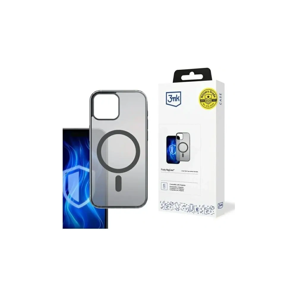 Etui 3MK Frosty MagCase Apple iPhone 14 czarny/black