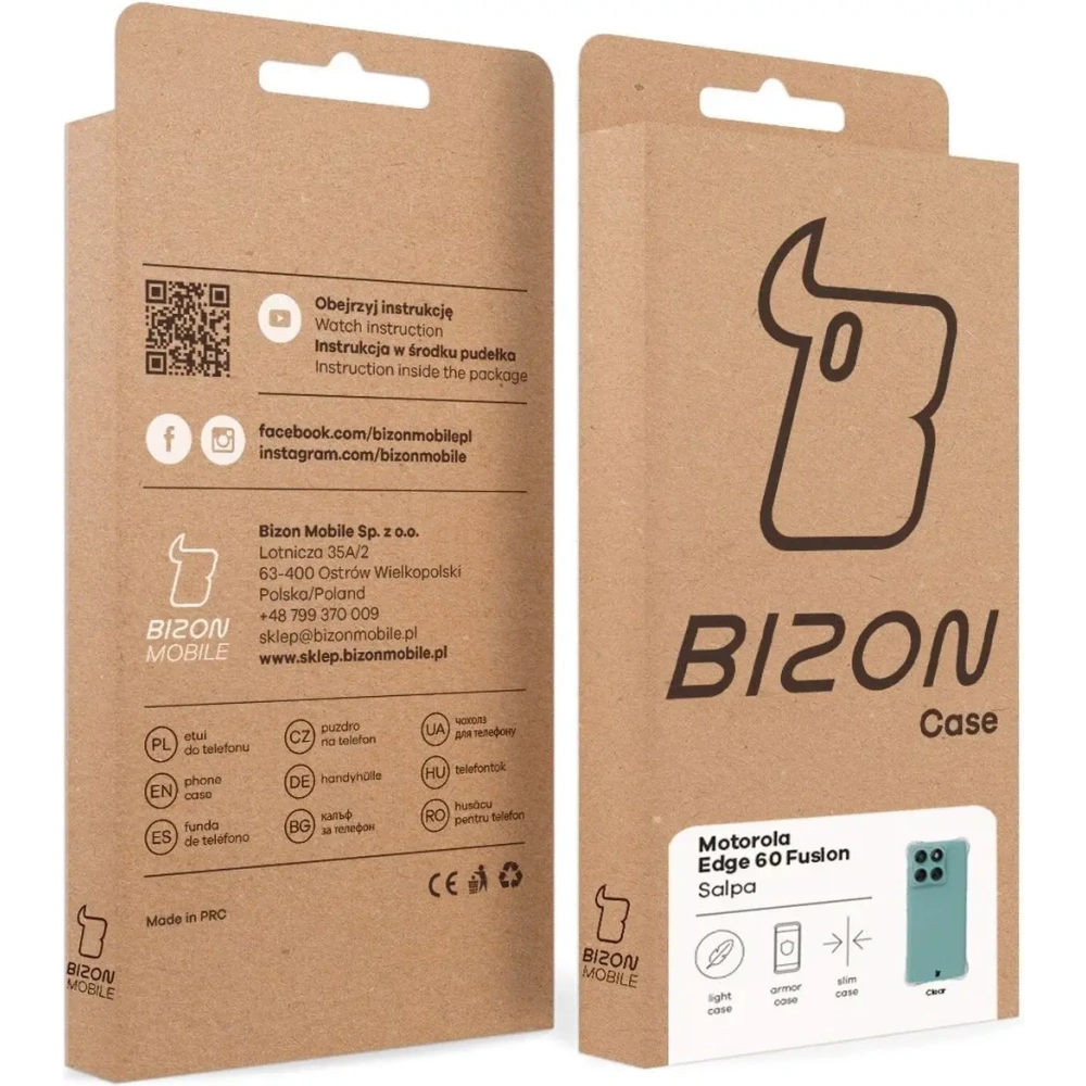 Elastyczne etui Bizon Case Salpa do Motorola Edge 60 Fusion / Edge 60 przezroczyste