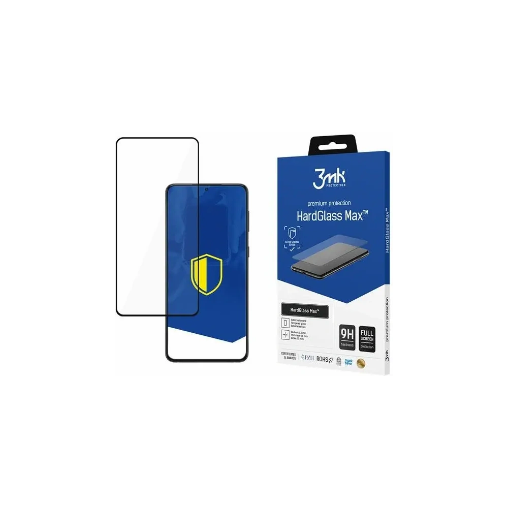 Szkło hartowane 3MK HardGlass Max Samsung Galaxy S21 FE czarny/black