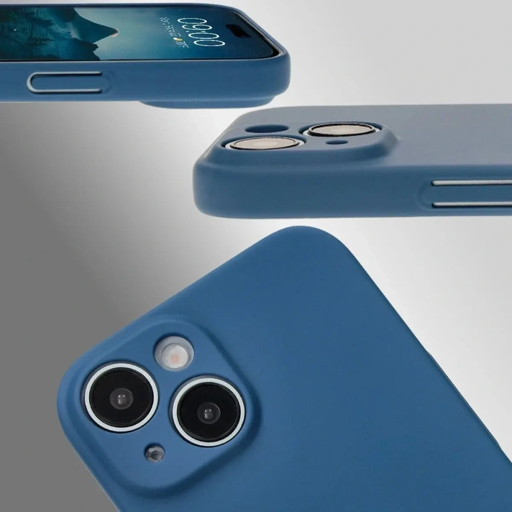 Etui Bizon Case Łupka do Apple iPhone 15 niebieskie