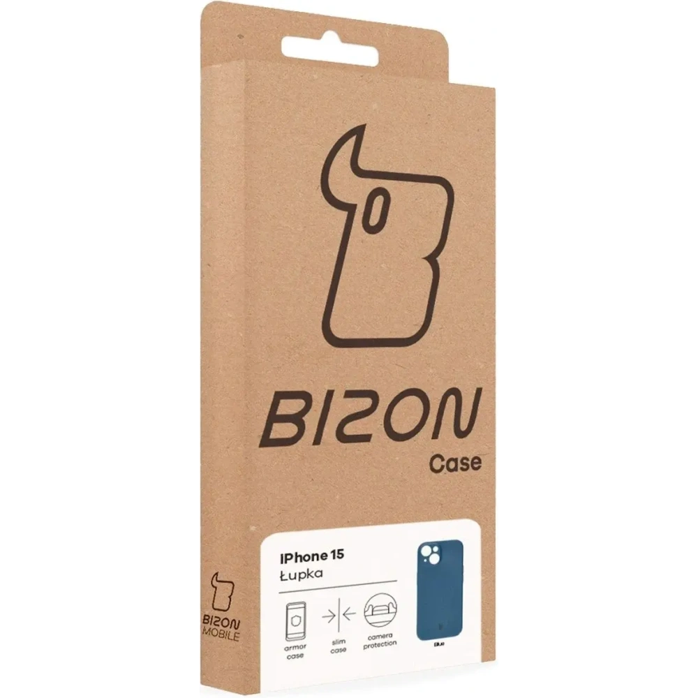 Etui Bizon Case Łupka do Apple iPhone 15 niebieskie
