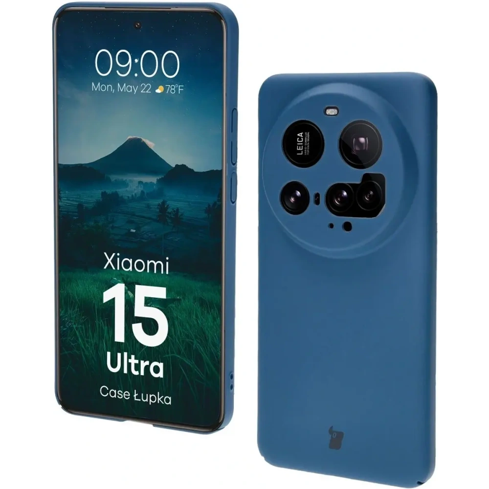 Etui Bizon Case Łupka do Xiaomi 15 Ultra niebieskie