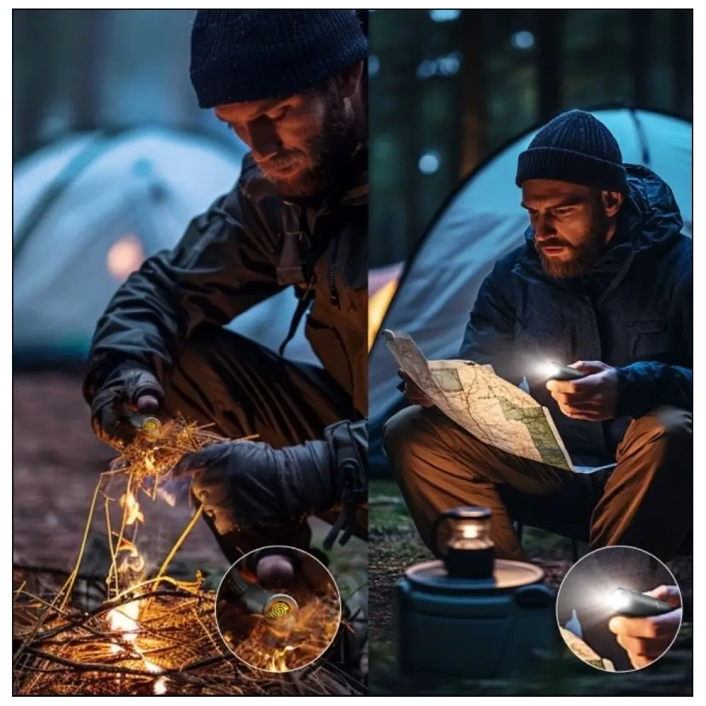 Kabel USB-C / USB-C 4smarts Explorer 3w1 zapalniczka, latarka 240W 1.5m czarny