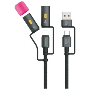 Kup 4smarts Explorer 4v1 USB-C / USB-A, USB-C zapalovač, svítilna 60W 1m černá - 4SMR73 - {ean13} - Sklep Home Screen
