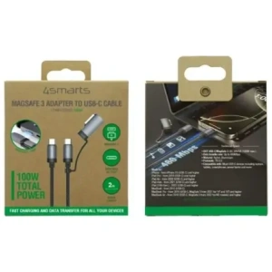 Kup Kabel USB-C / USB-C, MagSafe 4smarts Explorer ComboCord 100W 2m czarny - 4SMR74 - {ean13} - Sklep Home Screen