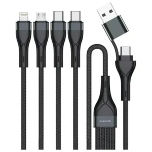 Kup 4smarts 4v1 USB-C, USB-A / 2xUSB-C, Micro-USB, Lightning 1,2m černá - 4SMR75 - {ean13} - Sklep Home Screen
