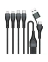 Kup 4smarts 4in1 USB-C, USB-A / 2xUSB-C, Micro-USB, Lightning 1.2m fekete - 4SMR75 - {ean13} - Sklep Home Screen