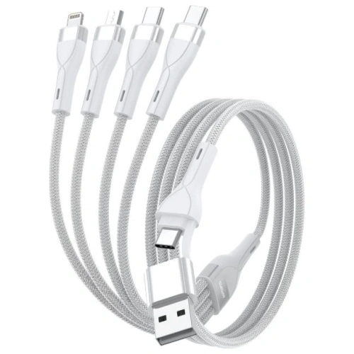 Kup 4smarts 4v1 USB-C, USB-A / 2xUSB-C, Micro-USB, Lightning 1,2m bílá - 4SMR76 - {ean13} - Sklep Home Screen