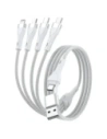 Kup 4smarts 4v1 USB-C, USB-A / 2xUSB-C, Micro-USB, Lightning 1,2m bílá - 4SMR76 - {ean13} - Sklep Home Screen