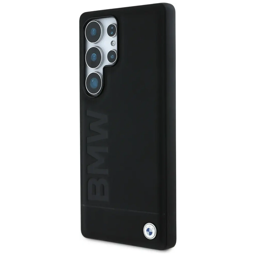 Etui BMW Leather Big Wordmark do Samsung Galaxy S25 Ultra czarny