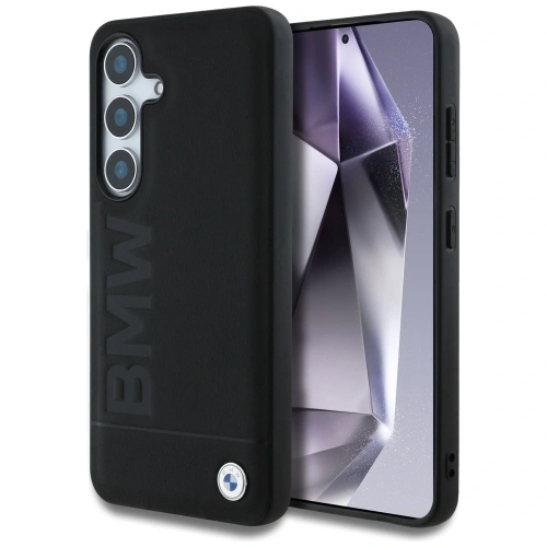 Kup Etui BMW Leather Big Wordmark do Samsung Galaxy S25+ Plus czarny - BMW820 - {ean13} - Sklep Home Screen