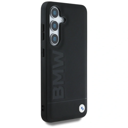 Buy BMW Leather Big Wordmark Samsung Galaxy S25+ Plus black - BMW820 - {ean13} - Home Screen Store Europe