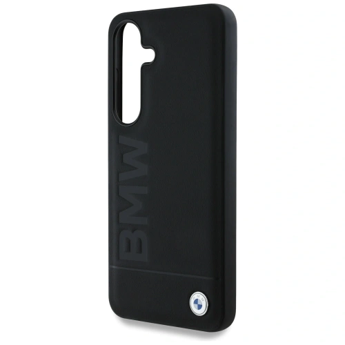 Buy BMW Leather Big Wordmark Samsung Galaxy S25+ Plus black - BMW820 - {ean13} - Home Screen Store Europe