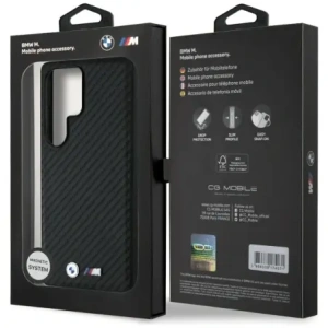 Kup BMW Leder Carbon MagSafe Samsung Galaxy S25 Ultra schwarz - BMW822 - {ean13} - Sklep Home Screen