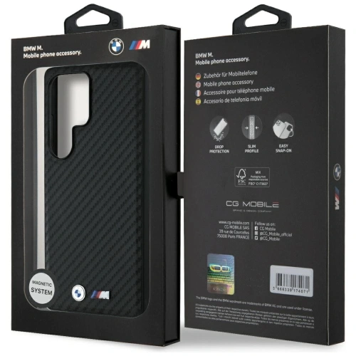 Kup BMW Piele Carbon MagSafe Samsung Galaxy S25 Ultra negru - BMW822 - {ean13} - Sklep Home Screen