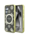 Guess 4G Fundal Aur Electroplacat Model de Bujor MagSafe Samsung Galaxy S25 maro