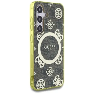 Buy Guess 4G Background Gold Electroplated Peony Pattern MagSafe Samsung Galaxy S25 brown - GUE4549 - {ean13} - Home Screen Store Europe