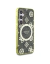 Kup Etui Guess 4G Background Gold Electroplated Peony Pattern MagSafe do Samsung Galaxy S25 brązowy - GUE4549 - {ean13} - Sklep Home Screen