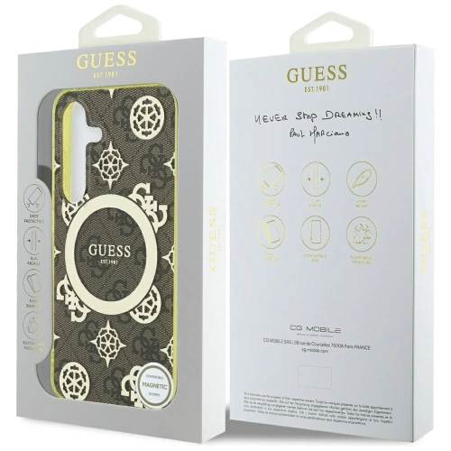 Kup Guess 4G Fundal Aur Electroplacat Model de Bujor MagSafe Samsung Galaxy S25 maro - GUE4549 - {ean13} - Sklep Home Screen