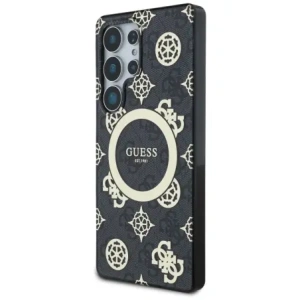 Kup Guess 4G Fundal Aur Electroplacat Model de Bujor MagSafe Samsung Galaxy S25 Ultra negru - GUE4551 - {ean13} - Sklep Home Screen