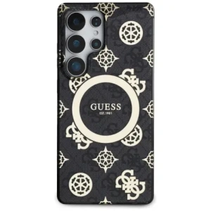 Kup Guess 4G Fundal Aur Electroplacat Model de Bujor MagSafe Samsung Galaxy S25 Ultra negru - GUE4551 - {ean13} - Sklep Home Screen