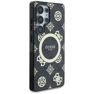 Kup Guess 4G Fundal Aur Electroplacat Model de Bujor MagSafe Samsung Galaxy S25 Ultra negru - GUE4551 - {ean13} - Sklep Home Screen