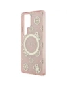 Buy Guess 4G Background Gold Electroplated Peony Pattern MagSafe Samsung Galaxy S25 Ultra pink - GUE4552 - {ean13} - Home Screen Store Europe