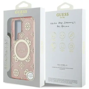 Kup Guess 4G Fundal Aur Electroplatat Model de Bujor MagSafe Samsung Galaxy S25 Ultra roz - GUE4552 - {ean13} - Sklep Home Screen
