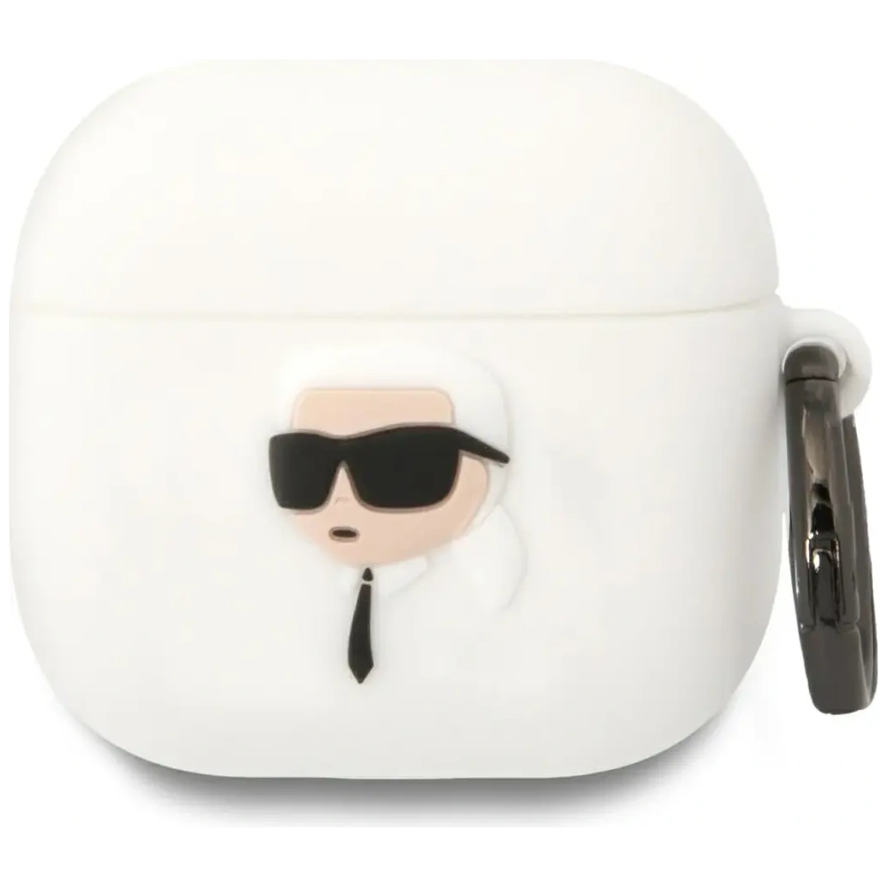 Etui Karl Lagerfeld 3D Silicone NFT do Apple AirPods 4 biały