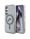 Etui Karl Lagerfeld Button Karl & Choupette Heads Printed Logo MagSafe do Samsung Galaxy S25 czarny