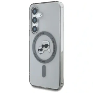 Kup Etui Karl Lagerfeld Button Karl & Choupette Heads Printed Logo MagSafe do Samsung Galaxy S25 czarny - KLD22037 - {ean13} - Sklep Home Screen