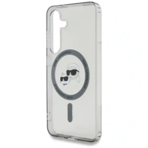 Kup Karl Lagerfeld Knopf Karl & Choupette Köpfe Bedrucktes Logo MagSafe Samsung Galaxy S25 schwarz - KLD22037 - {ean13} - Sklep Home Screen