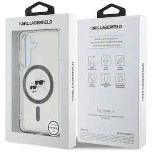 Kup Etui Karl Lagerfeld Button Karl & Choupette Heads Printed Logo MagSafe do Samsung Galaxy S25 czarny - KLD22037 - {ean13} - Sklep Home Screen