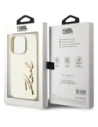 Kup Karl Lagerfeld zerknittertes Metall-Signatur Apple iPhone 15 Pro Max Gold - KLD22039 - {ean13} - Sklep Home Screen