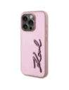 Buy Karl Lagerfeld Wrinkled Metal Signature Apple iPhone 15 Pro pink - KLD22040 - {ean13} - Home Screen Store Europe