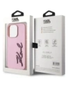 Buy Karl Lagerfeld Wrinkled Metal Signature Apple iPhone 15 Pro pink - KLD22040 - {ean13} - Home Screen Store Europe