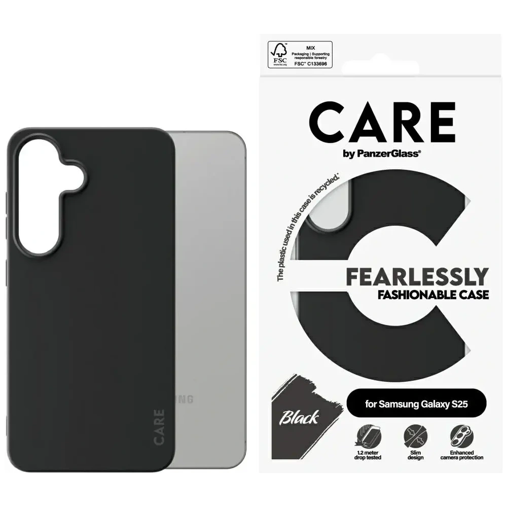 Etui CARE by PanzerGlass Fashion do Samsung Galaxy S25 czarny