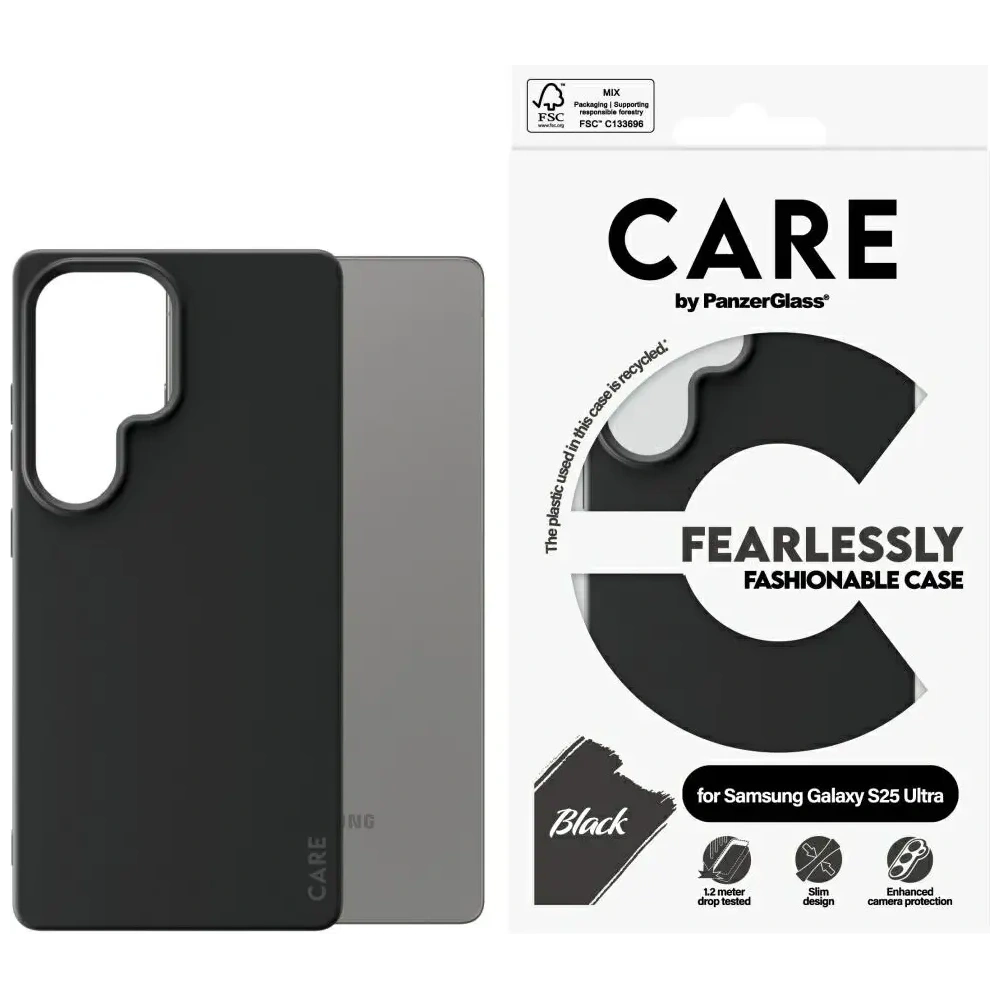Etui CARE by PanzerGlass Fashion do Samsung Galaxy S25 Ultra czarny
