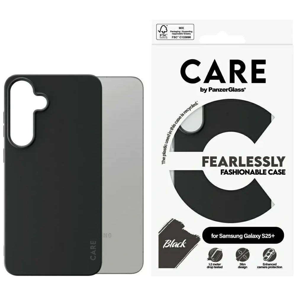 Etui CARE by PanzerGlass Fashion do Samsung Galaxy S25+ Plus czarny
