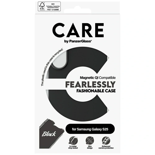 Buy CARE by PanzerGlass Fashion QI Samsung Galaxy S25 black - PZG860 - {ean13} - Home Screen Store Europe