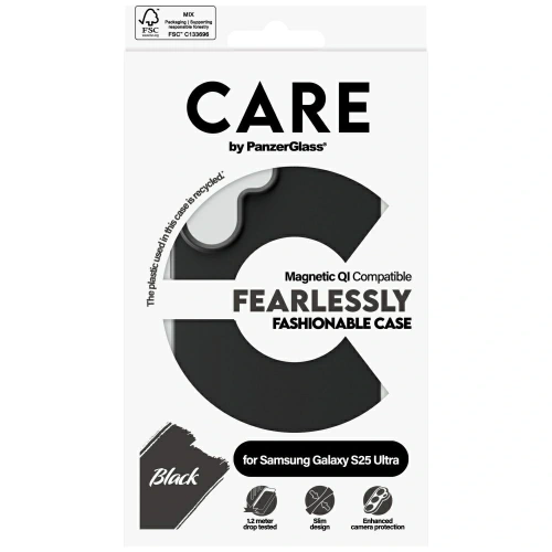 Kup Etui CARE by PanzerGlass Fashion QI do Samsung Galaxy S25 Ultra czarny - PZG863 - {ean13} - Sklep Home Screen